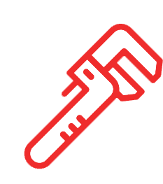 Red adjustable wrench icon