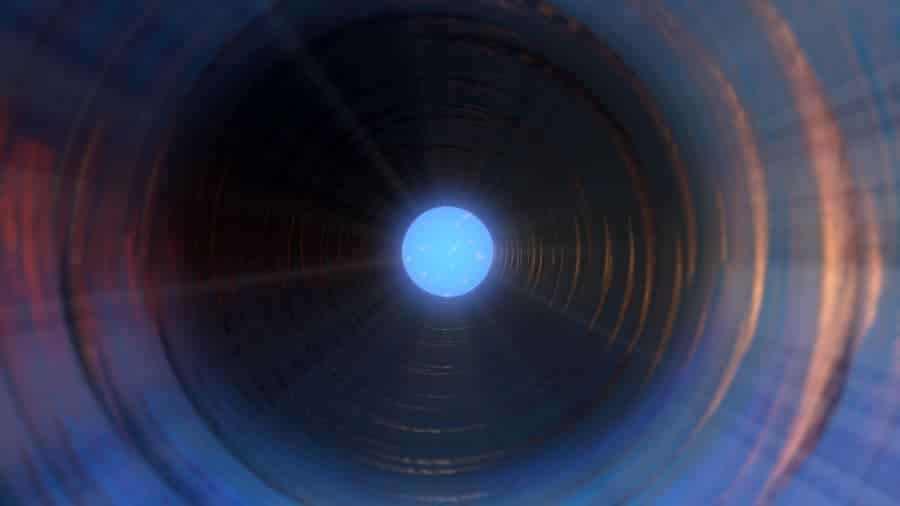 Interior view of a sewer line