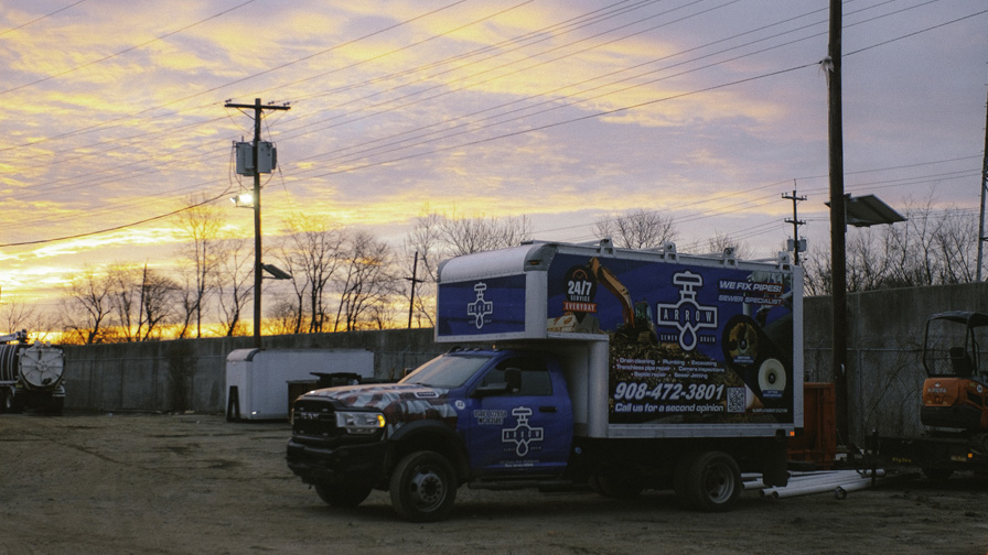 Arrow Truck With Sunset