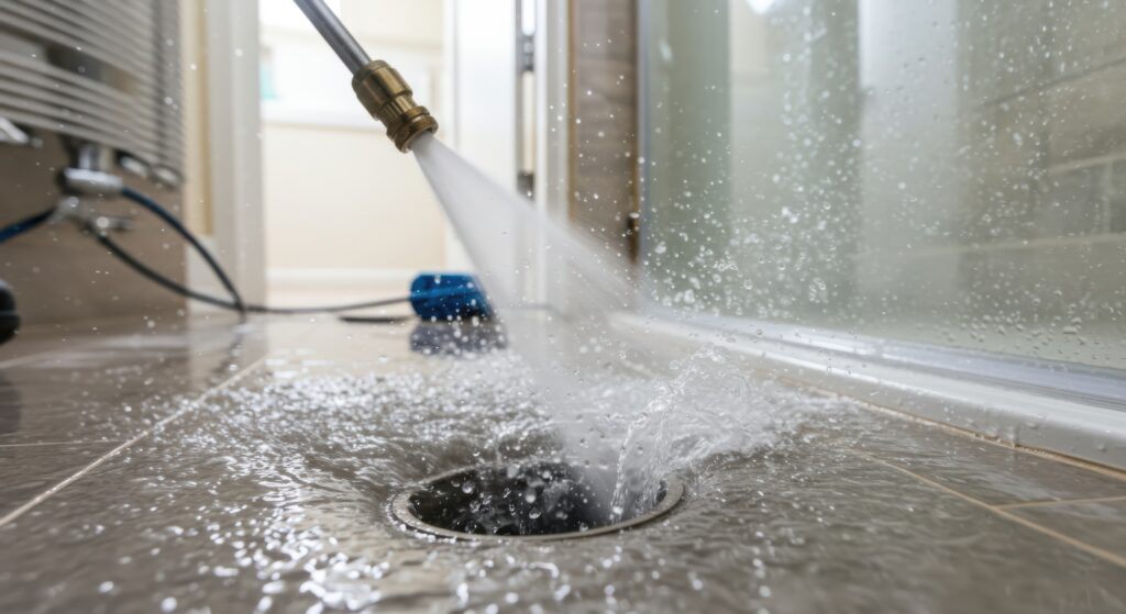 Hydrojet drain cleaning