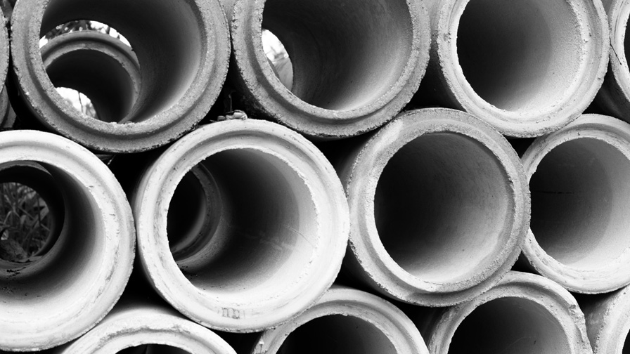 New Concrete Sewer Pipes