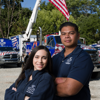 Heather fanlo, cfo, and luis fanlo ceo of arrow sewer & drain